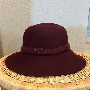 Galliano‎ Sorbatti Deep Burgundy Italian Wool Felt Hat